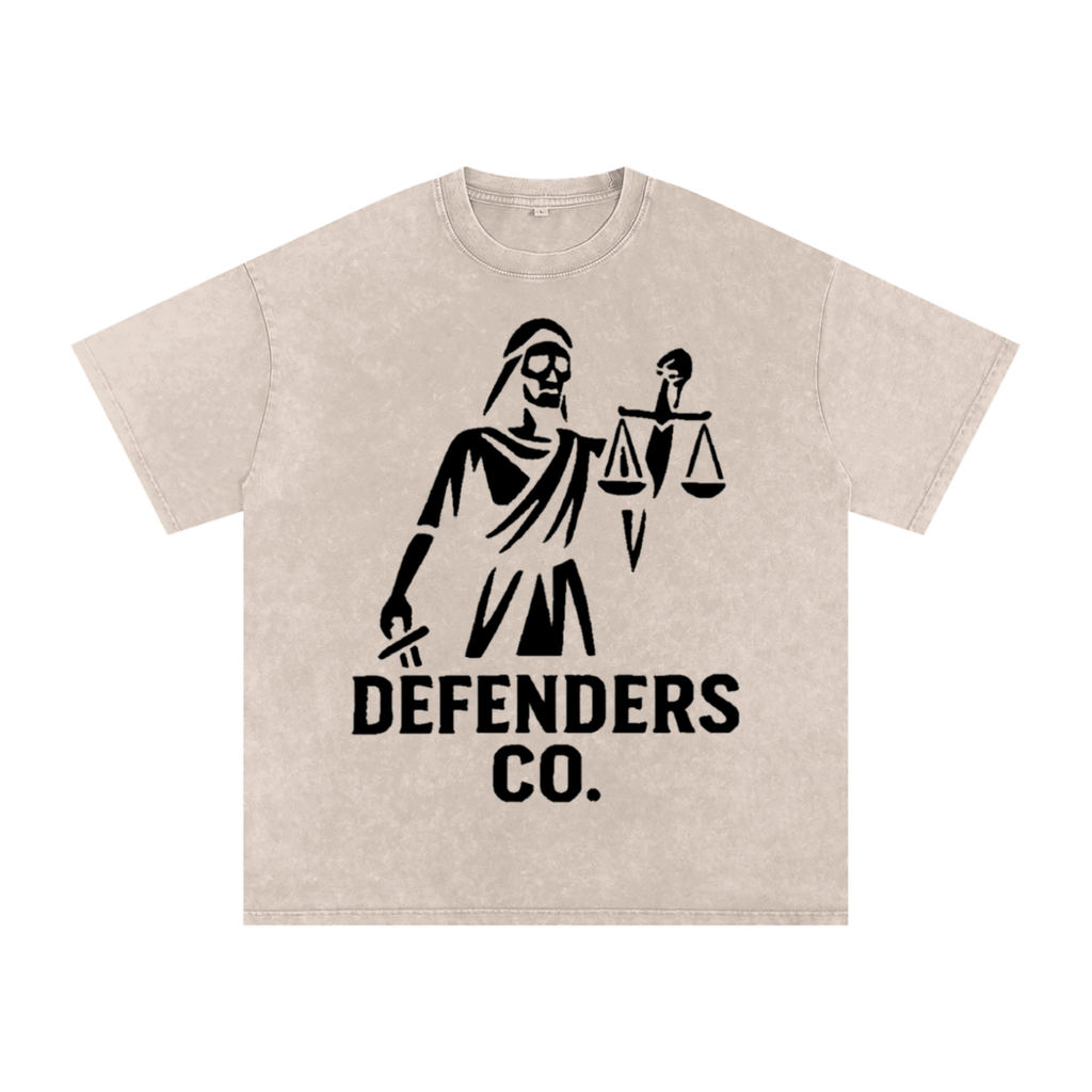 Defenders Co. Washed Oversized Shirt - LadyJustice