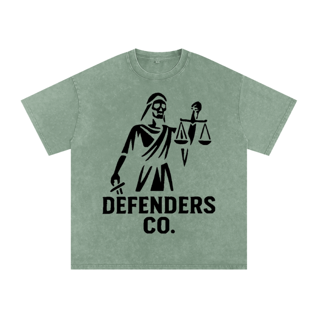 Defenders Co. Washed Oversized Shirt - LadyJustice