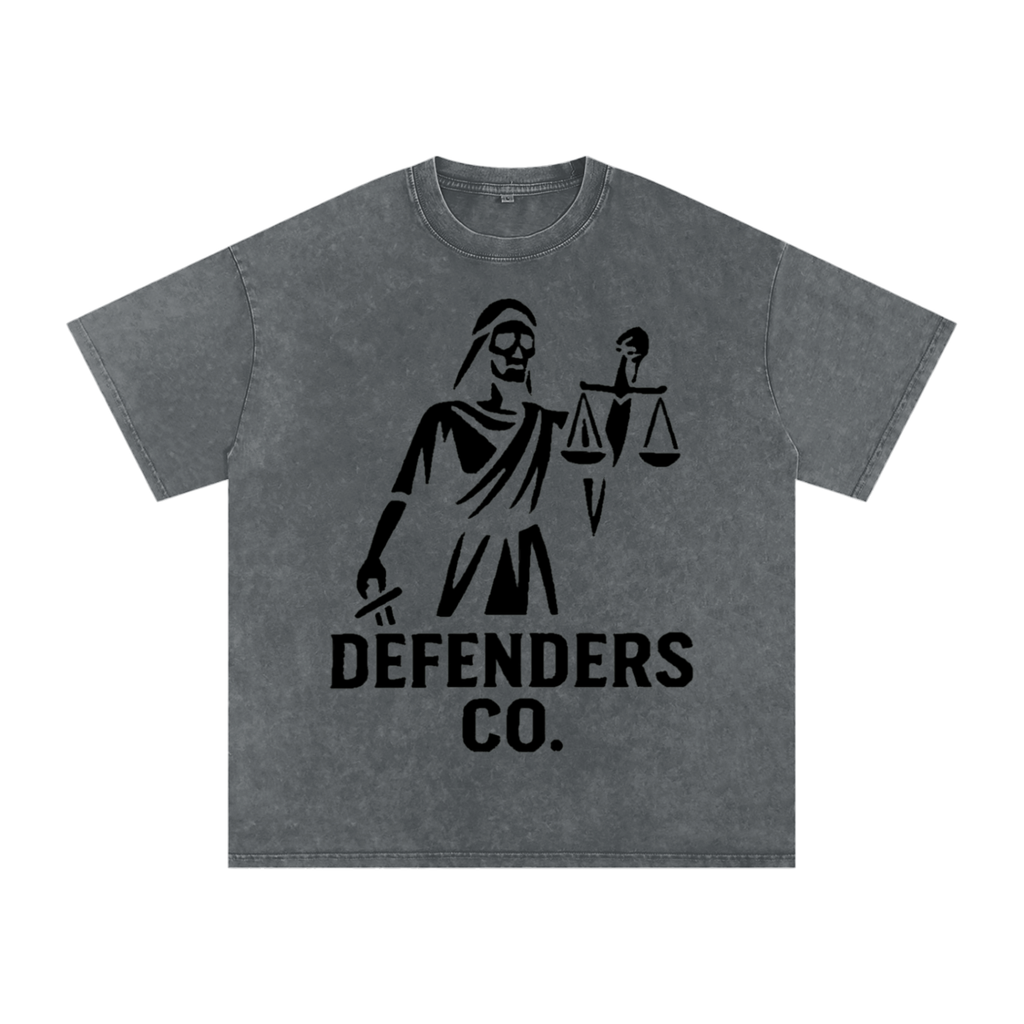 Defenders Co. Washed Oversized Shirt - LadyJustice