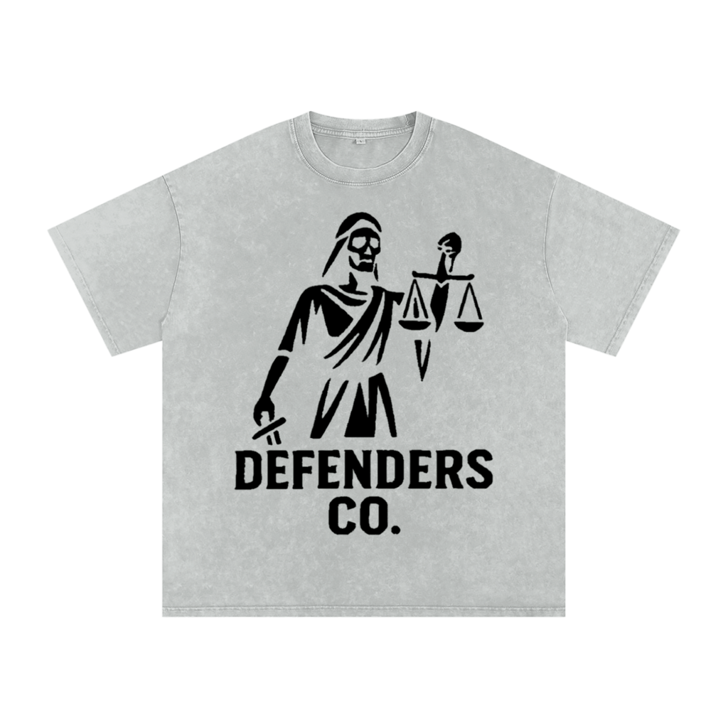 Defenders Co. Washed Oversized Shirt - LadyJustice